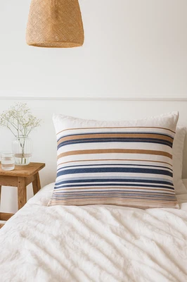 Pendleton Neutral Navy Striped 100% Cotton Standard Pillow Sham 1 Pc Classic - Image 1 of 4