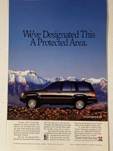1993 Jeep Grand Cherokee Limited Print Ad 4x4 Designated Protected Advertising - Picture 1 of 2