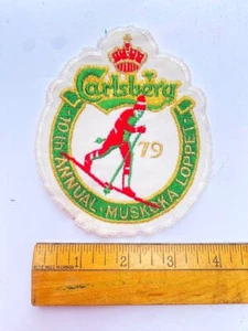 NOS Vintage X-Country Ski Patch Muskoka Loppet 1979 ON Canada Carlsberg Beer - Picture 1 of 2