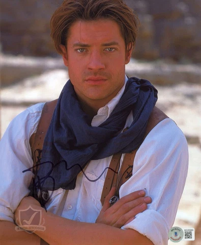 Brendan Fraser THE MUMMY Signed 10x8 Photo Beckett Certified BG26985 Cover