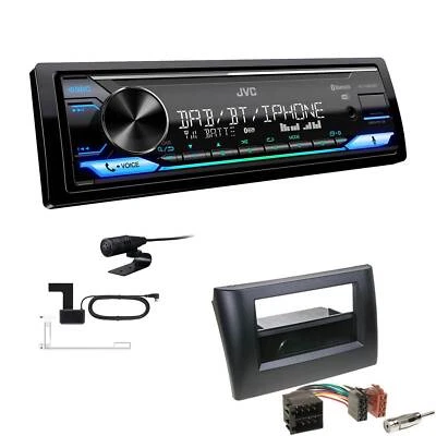 JVC Digital 1-DIN Autoradio DAB+ Bluetooth für Fiat Stilo 2001-2008 schwarz - Bild 1 von 4