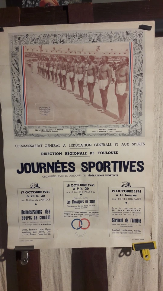AFFICHE  JOURNEES SPORT TOULOUSE 1941  - Photo 1/1