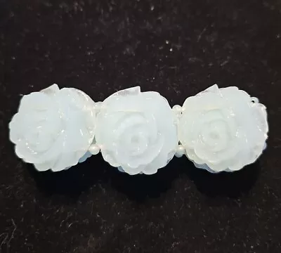 Pulsera elástica Lucita acrílica gruesa rosa vintage turquesa azul hielo Foto 1 de 4