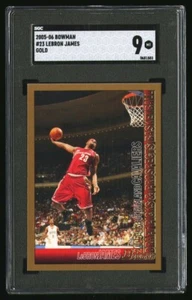 2005 BOWMAN GOLD #23 LEBRON JAMES SGC 9 KEY QUALITY CARD & LOWEST PRICE ON EBAY - Picture 1 of 2