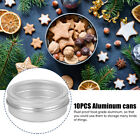 10pcs 60g Aluminum Cans Screw Top Round Tins With Clear Window Spices Candles