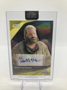 💰2023 Topps Chrome Black Star Wars REFRACTOR GOLD AUTO GROFF DITCHER /50 - Picture 1 of 15