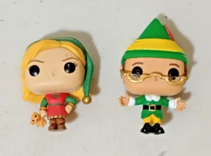 Lot 2x Funko Pop! Movies: Elf - Jovie #485 & Pape Elf #486 2" Figure LOOSE OOB - Picture 1 of 4
