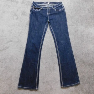 Blue Asphalt Memphis Womens Jeans Size 13 Long Tall Dark Blue Thick Stitch Boot - Picture 1 of 11