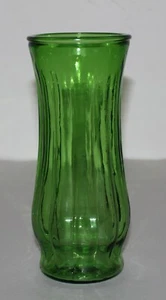 Vintage Green Glass Decorative Vase 1900 Profile 8-1/2" Tall - Picture 1 of 8