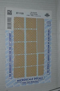 Microscale Decal 87-1129 Rio Grande Diesel Stripes 1962-1984 - Picture 1 of 1