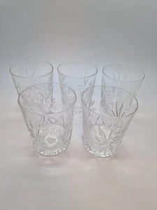 Set of 5 Edinburgh Crystal STAR of Edinburgh Small Tumbler Glasses - Picture 1 of 3