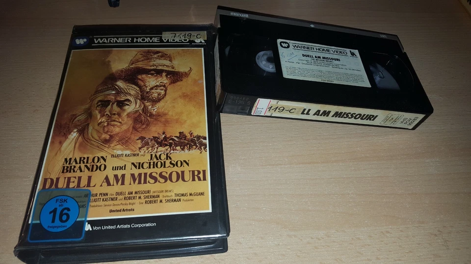 Duell am Missouri - Marlon Brando - Jack Nicholson - Warner Home Verleihtape VHS - Bild 1 von 2