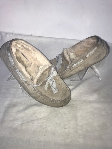 Mocassini Ugg Australia Donna Pantofola Grigia Uk 4 4 5 Ref Ba1