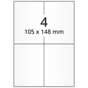 Premium Etiketten Selbstklebed 105 x 148 mm auf DIN A4 Bögen Versand DHL DPD UPS - Bild 1 von 1