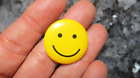Vintage 1960 Button Pinback Happy Face Yellow Smiley Face Pins