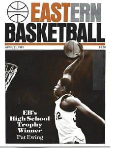 APRIL 1981 EASTERN BASKETBALL MAGAZINE PATRICK EWING HIGH SCHOOL HOYAS TAR HEELS - Picture 1 of 1