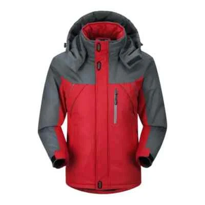 Winter Parka Men Windbreak Plus Thick Warm Windproof Fur Coats Male Military - Image 1 of 4