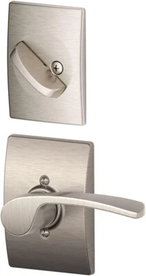 Juego de puerta Schlage Merano con llave + cerrojo níquel satinado FB55N V MER 619 NUEVO Foto 1 de 4