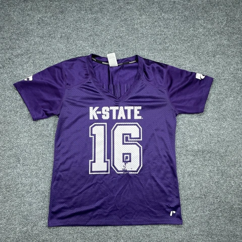 Kansas State University  Jersey Youth Medium Purple Football Shirt 16 Wildcats Cover