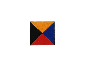 Flag patch embroidered international maritime nautical navy signal Z ZULU - Bild 1 von 1