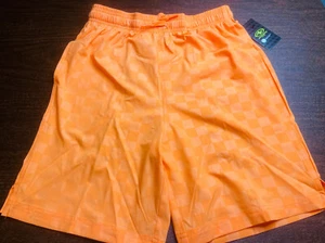 NWT 14 16 18 orange neon soccer athletic works gym run shorts boy girl football - Picture 1 of 3