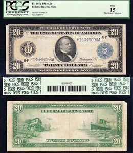 VERY NICE Bold Choice Fine+ 1914 $20 ATLANTA FRN Note! PCGS 15! FREE SHIP! 49093 - Picture 1 of 3
