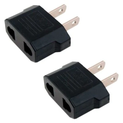 2X Adaptateur Prise France EU Europe vers US USA Voyage Secteur EUR FR Chine - Photo 1/4