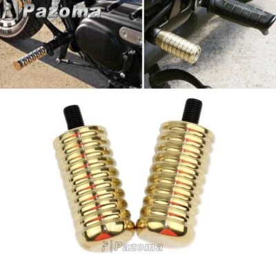 Par de clavijas de cambio acanaladas de latón ásperas para Harley Sportster XL883 883R 883L Foto 1 de 4