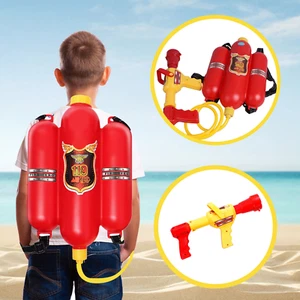 Fireman Water Guns Backpack Outdoor Summer Beach Water Squirt Gun Kids Toys Gift - Picture 1 of 9