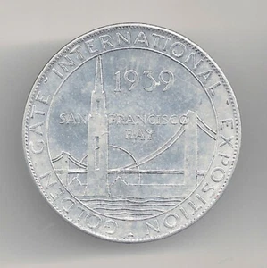 Golden Gate International Expo 1939 San Francisco California Union Pacific Medaille - Bild 1 von 2