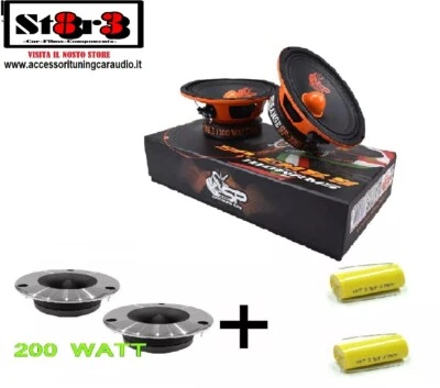 KIT 2 VIE SP AUDIO SP-EM6.5  mid woofer da 16 cm+ 2 tweeter IPT2501 IPNOSIS AUTO - Immagine 1 di 4