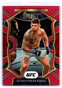 Aleksandar Rakic 2021 Select UFC Concourse Red Prizm 46/99 Card #6