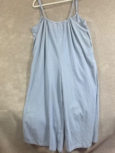 Chicme tuta donna 3XL blu senza maniche gamba larga boho costiera casual comoda - Foto 1 di 13