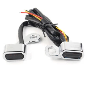 For Harley Softail 2015-21 Handlebar Mini LED Turn Signal Indicator Lamp Amber - Picture 1 of 5