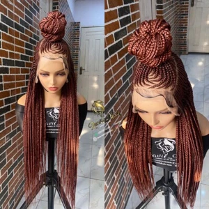 Braided wigs for black women, Handmade wigs, Free shipping,Frontal wig, Knotless - Picture 1 of 9