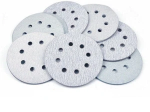 100 PCS 125mm 8-Hole WHITE SANDING DISCS GRIT 400 Hook Loop Orbital Sander Pads - Picture 1 of 6