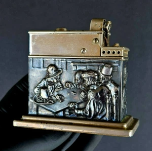 Antik Germany Mylflam 835 Sterling Silber Zigaretten Tischfeuerzeug - Bild 1 von 15
