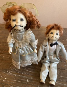 Custom Creepy Porcelain Living Dead Doll Couple (Taizhou Intl) Hand Painted! - Picture 1 of 20