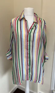 Zac & Rachel Beach Cover Up - Size Large - Multicoloured Stripes - Picture 1 of 6