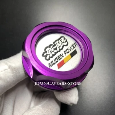 JDM Purple Mugen Power Racing Oil Filler Cap Car Fuel Tank Cover For Civic Fit - Image 1 of 4