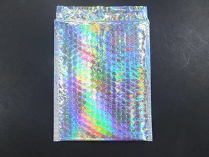 10-100 8.5x11 HOLOGRAPHIC BUBBLE Mailers Shipping Protective 10 25 50 Envelopes - Picture 1 of 4