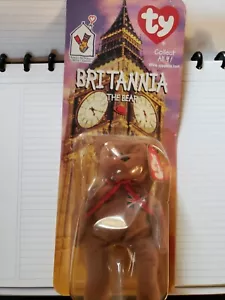 Brittania The Bear-Beanie Baby-Ty-McDonalds-Stuffed Plush-Errors-Rare - Picture 1 of 2