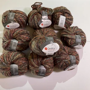 10 Posten Gedifra Garn Videra 50 Gramm sperrig 66 Yards Auslaufmodell Skien 7 3745 - Bild 1 von 6