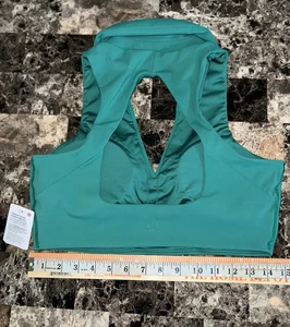SUJETADOR LULULEMON CUELLO TENIS LONGLINE B/C CASCADA COLOR VERDE TALLA 10 NUEVO CON ETIQUETAS - Imagen 1 de 8
