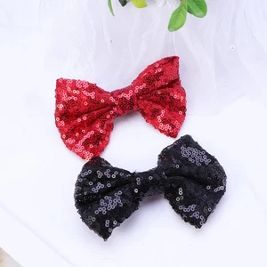 2 Pcs Ribbon Hair Accessories Red Bow Clips for Kids Bowknot Pins - Picture 1 of 12