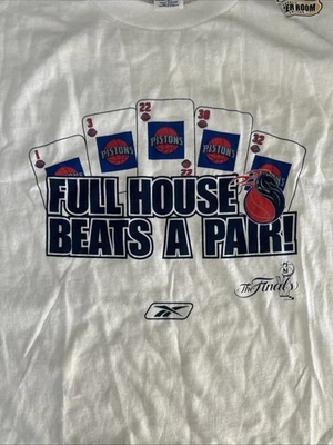 Detroit Pistons Full House Beats ¡¡Un par!! ¡¡Campeones de la NBA 2004!! Reebok Talla XL Nuevo Foto 1 de 4
