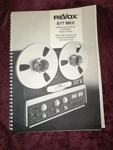 Bedienungsanleitung für Revox B77 MK II! Neuwertig! Top Zustand! - Bild 1 von 3
