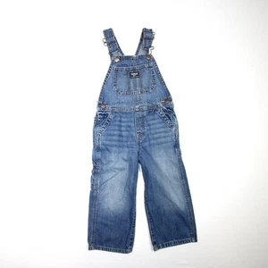 OshKosh B'Gosh Blue Denim Toddler Size 4T Overall Jeans - Picture 1 of 13