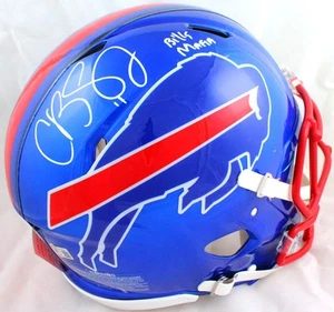 Cole Beasley Signed Bills F/S Flash Speed Authentic Helmet w/Insc.-BeckettW Holo - Picture 1 of 12