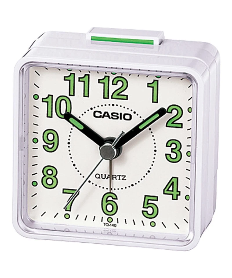 Casio Tq-140-7 Bianco Analogico Viaggio al Quarzo Sveglia Beep